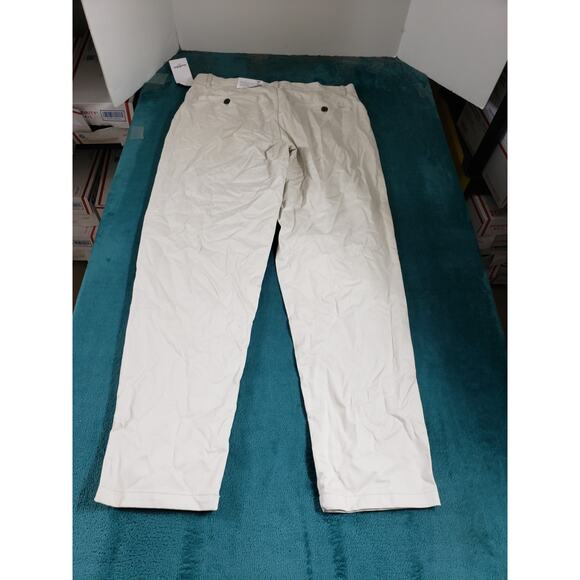Goodfellow Pants Size 32x32 Mens Beige Chino Khaki Stretch Work Pleated NWT - Picture 12 of 15